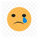 Sad And Cry Emoji Emoticons Icon