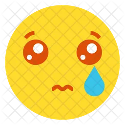 Sad And Tear Emoji Icon