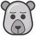 Sad Bear Polar Bear Face Bear Head Icon