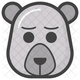 Sad Bear Emoji Icon