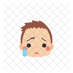 Sad but relieved Boy  Icon