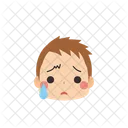 Sad but relieved Boy  Icon