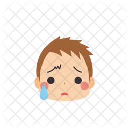 Sad but relieved Boy  Icon