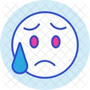Sad But Relieved Face Emoji Icon