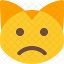 Sad Cat Smiley Icon
