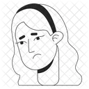 Sad caucasian girl  アイコン