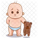 Sad Child And Teddy  Icon