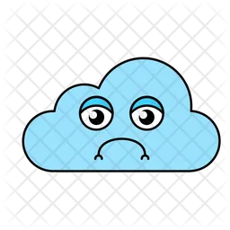 Sad Cloud Emoji Icon