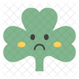 Sad Coriander Emoji Icon