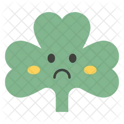 Sad Coriander Emoji Icon