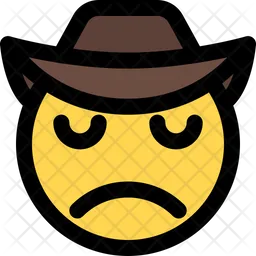 Sad Cowboy Emoji Icon
