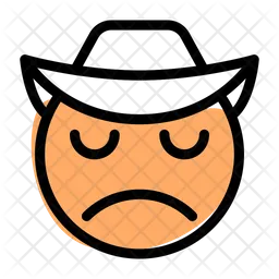 Sad Cowboy Emoji Icon
