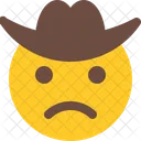 Sad Cowboy Smiley Icon