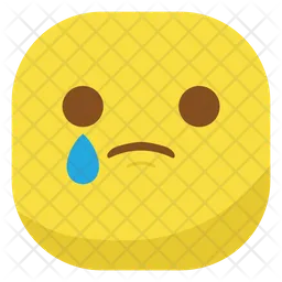 Sad Face With Sweat Emoji Icon