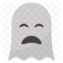 Sad Ghost Emoji Icon - Download in Flat Style