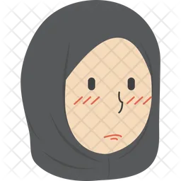 Sad Hijab Girl  Icon
