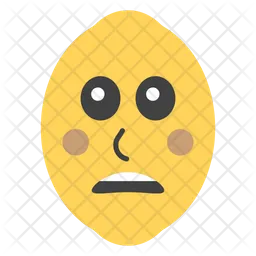 Sad Lemon Face Emoji Icon