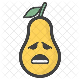 Sad Pear Emoji Icon
