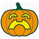 Halloween Pumpkin Suffering Icon