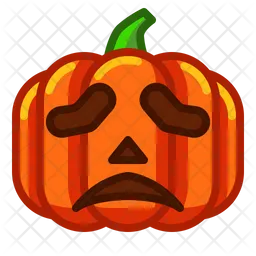 Sad Pumpkin Emoji Icon