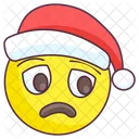 Sad Santa Emoji Sad Expression Emotag Icon