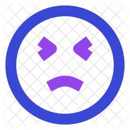 Sad squint Emoji Icon