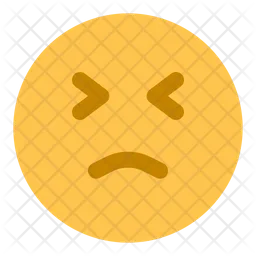 Sad Squint Emoji Icon