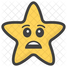 Sad Star Emoji Icon