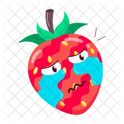 Sad Strawberry  Icon
