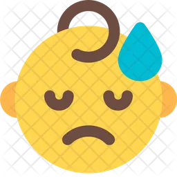 Sad Sweat Baby Emoji Icon