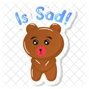 Sad Teddy Bear Icon