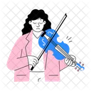 Sad Violinist Soloist Musician Icon
