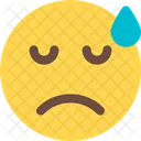 Sad With Sweat Icon