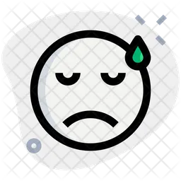 Sad With Sweat Emoji Icon