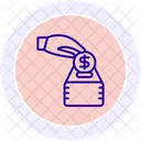 Sadaqah Charity Line Icon Icon