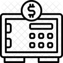 금고 상자 은행 아이콘