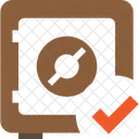 Safe Bank Tick Verified Safe Verified Vault Icon