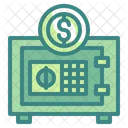 Safe Box Locker Dollar Icon
