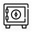 Safe Deposit Box Secure Storage Money Vault Icon