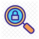 Magnifying Glass Lock Icon