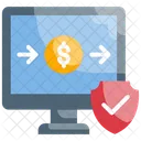 Safe Transfer Bank Check Foreign Exchange Icon