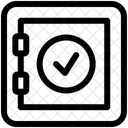 체크 표시 금고 금고 아이콘