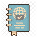 안전수칙 여권 비자 아이콘