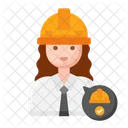 Safety Inspector Female Safety Inspector Professions Woman Icon