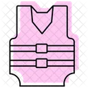 Safety Jacket Color Shadow Thinline Icon 아이콘