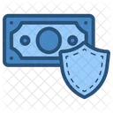 Blue Safety Money Shield Icon