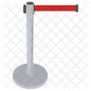 Safety Stanchion Portable Barrier Traffic Control Icon