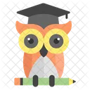 Sagesse Hibou Education Icône