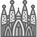 Sagrada Familia Landmark Church Icon