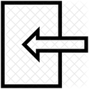 Sair Seta Para Tras Esquerda Ícone